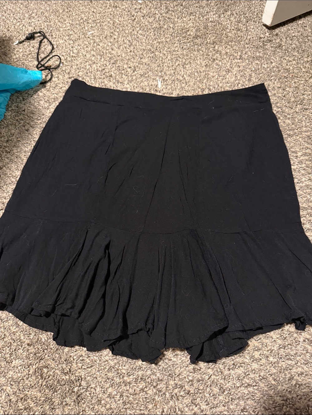 torrid Black Tiered Ruffle Mini Skirt